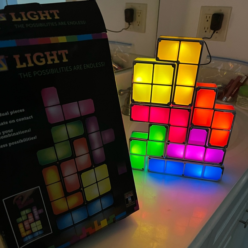 Official Tetris Light Stackable Multicolor Night Light Blocks LED